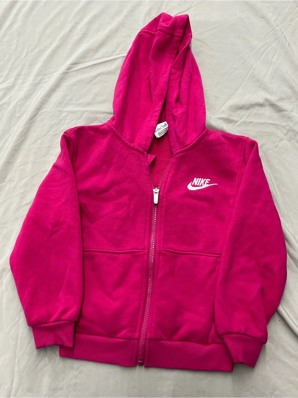 Nike Kids' Hooded Zip Jacket - Hot Pink Girls Size 5